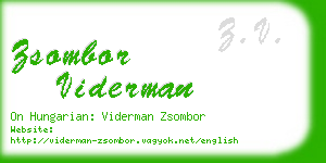 zsombor viderman business card